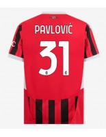 AC Milan Strahinja Pavlovic #31 Domácí Dres 2024-25 Krátký Rukáv